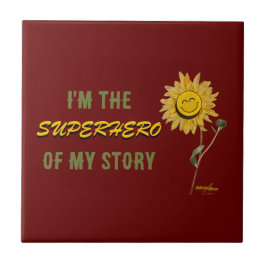 Azulejo De Cerâmica Azulejo de Super-Herói Vermelho Cerâmico da Poeta 