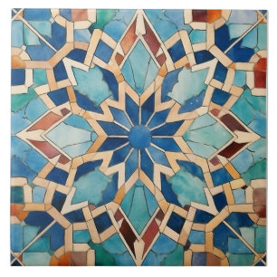 Azulejo De Cerâmica Azulejo - Design Marroquino Estrela Explosiva