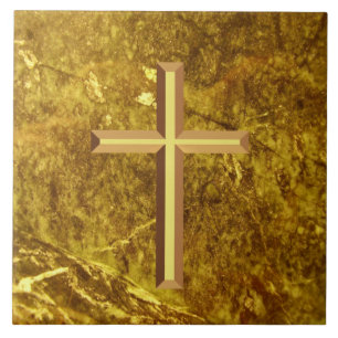 Azulejo De Cerâmica Azulejo Dourado Cross Cerâmica