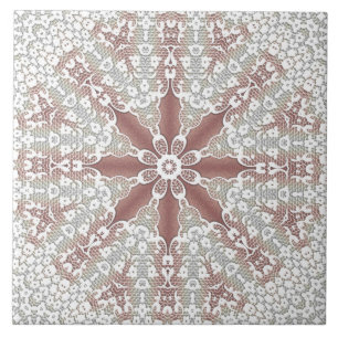 Azulejo De Cerâmica Azulejo Elegante Lace Floral Cerâmica