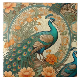 Azulejo De Cerâmica Azulejo Elegante Peacock Decorative Cerâmica