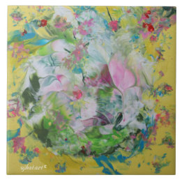 Azulejo De Cerâmica Azulejo Floral Cerâmica abstrato