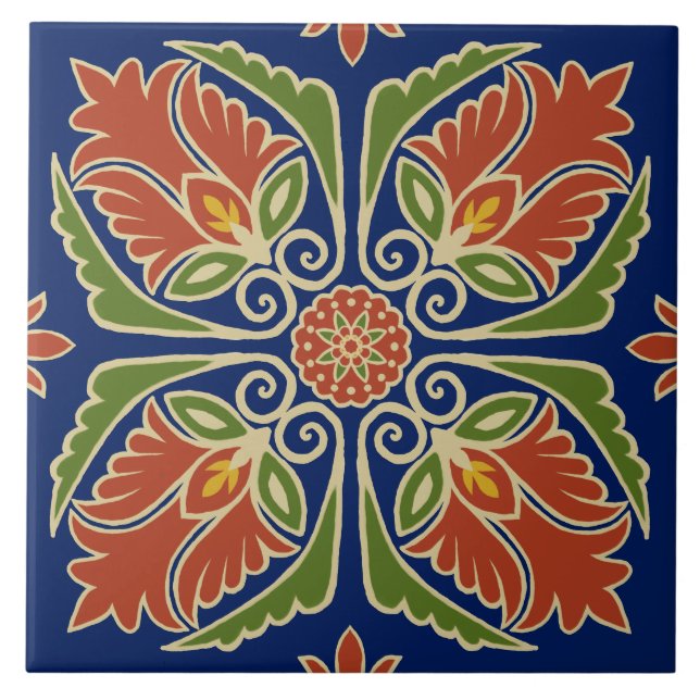 Azulejo De Cerâmica Azulejo Floral Talavera  (Frente)