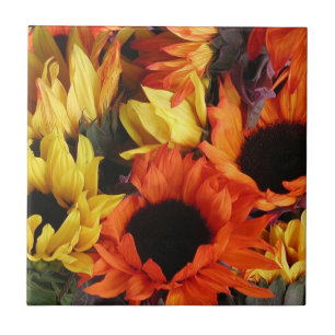 Azulejo De Cerâmica Azulejo, girassóis # 1