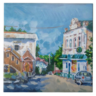 Azulejo De Cerâmica Azulejo Impressionista Paisagem Urbana Europeia |
