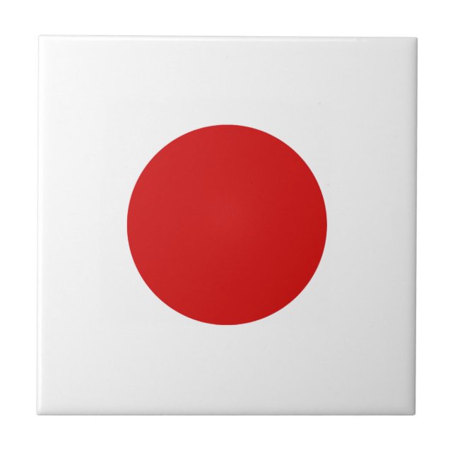 Azulejo De Cerâmica Azulejo japonês Flag Cerâmica (Frente)