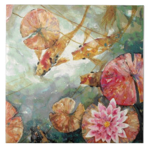 Azulejo De Cerâmica Azulejo Koi Fish Cerâmica Kitchen