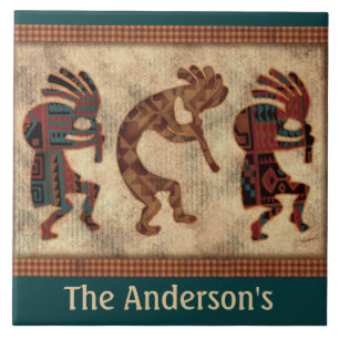 Azulejo De Cerâmica Azulejo Kokopelli Personalizado 
