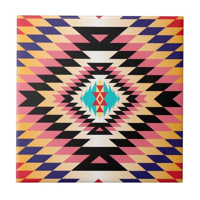 Azulejo De Cerâmica Azulejo Navajo Design-1 Cerâmica (Frente)