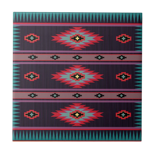 Azulejo De Cerâmica Azulejo Navajo Pattern Cerâmica (Frente)