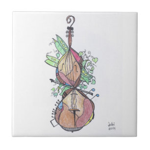 Azulejo De Cerâmica azulejo pequeno: violoncelo