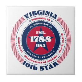 Azulejo De Cerâmica Azulejo Red, White e Blue Virginia Cerâmica