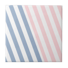 Azulejo De Cerâmica Azulejo Rosa e Azul Listrado