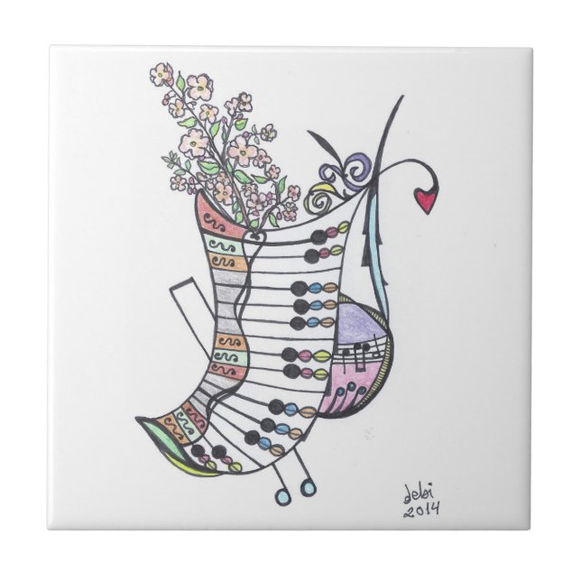 Azulejo De Cerâmica azulejo:  teclado das bananeiras (Frente)