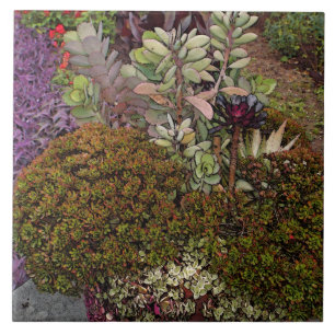 AZULEJO DE CERÂMICA AZULEJO/TRIVET CERÂMICO "AGRUPAMENTO FLORAL MISTO"