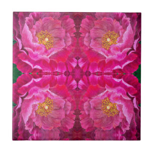 Azulejo De Cerâmica Azulejo/Trivet Cerâmico - Rosa de Cactus Rosa