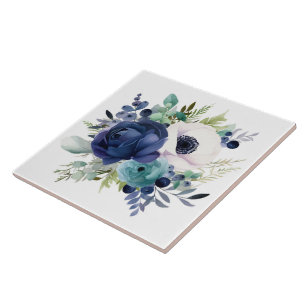 Azulejo De Cerâmica Azulejo/Trivet-Floral cerâmico