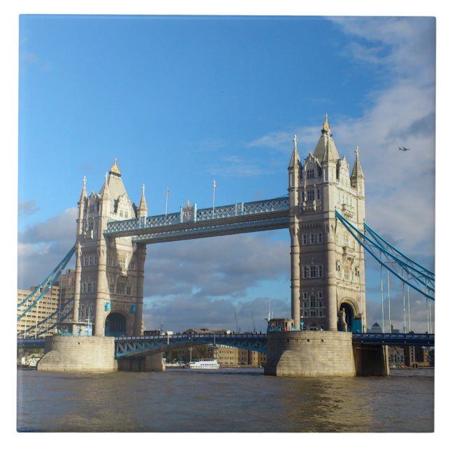 Azulejo De Cerâmica Azulejos. Ponte da Torre Londres. (Frente)