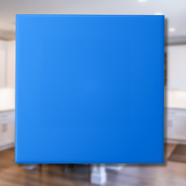 Azulejo De Cerâmica Azure Azure Solid Color | Clássico | Elegante (Criador carregado)