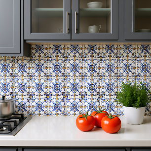 Azulejo De Cerâmica "Azure Opulence Mosaico