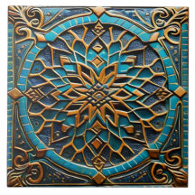 Azure tradicional e arte cerâmica laranja