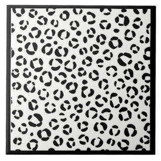 Azulejo De Cerâmica B&W Impressão Animal Sherpa Blanket