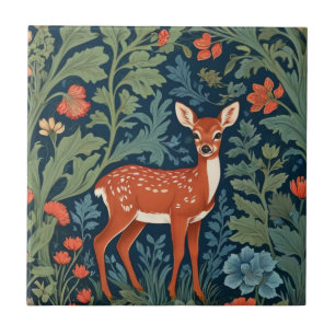 Azulejo De Cerâmica Baby Deer William Morris estilo Right Facwn