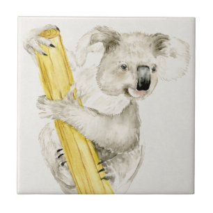 Azulejo De Cerâmica Baby Koala Cute e Furry