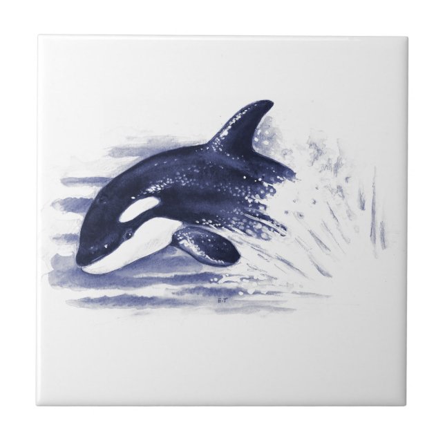 Azulejo De Cerâmica Baby Orca Jump (Frente)