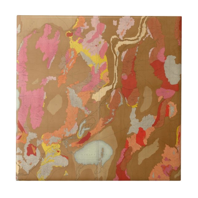 Azulejo De Cerâmica Bacia de Nevada Geological (Frente)