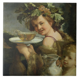 Azulejo De Cerâmica Baco (óleo em canvas)