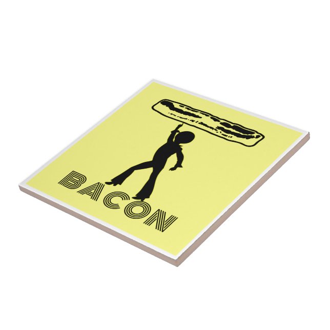 Azulejo De Cerâmica Bacon Funky do disco (Lateral)