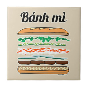 Azulejo De Cerâmica Baguette vietnamiano do pão francês do sanduích