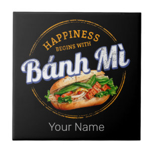 Azulejo De Cerâmica Baguette Vintage Vietnam Comida Banh Mi