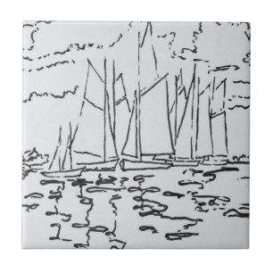 Azulejo De Cerâmica Baía de Concarneau  Brittany, França