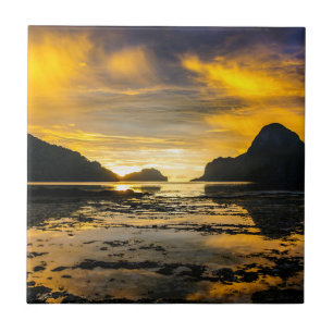Azulejo De Cerâmica Baía De El Nido Pôr do Sol