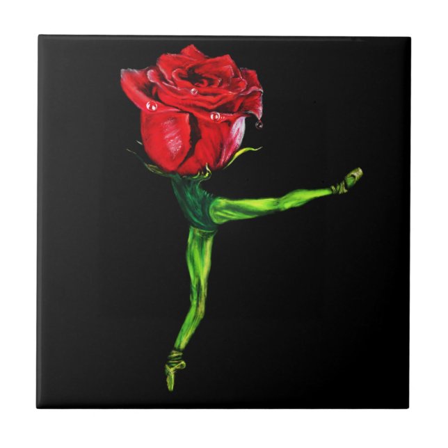 Azulejo de Cerâmica Bailarina Rosa (Frente)