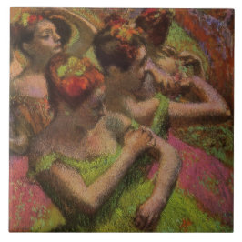 Azulejo De Cerâmica Bailarinas Ajustando Seus Vestidos (Edgar Degas)