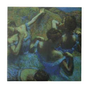 Azulejo De Cerâmica Bailarinas Azuis de Edgar Degas, Impressionismo Vi