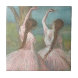 Azulejo De Cerâmica Bailarinas em Rosa Edgar Degas