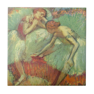 Azulejo De Cerâmica Bailarinas em Verde de Edgar Degas, Balé Antigo