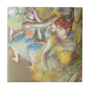 Azulejo De Cerâmica Bailarinos no Palco por Edgar Degas