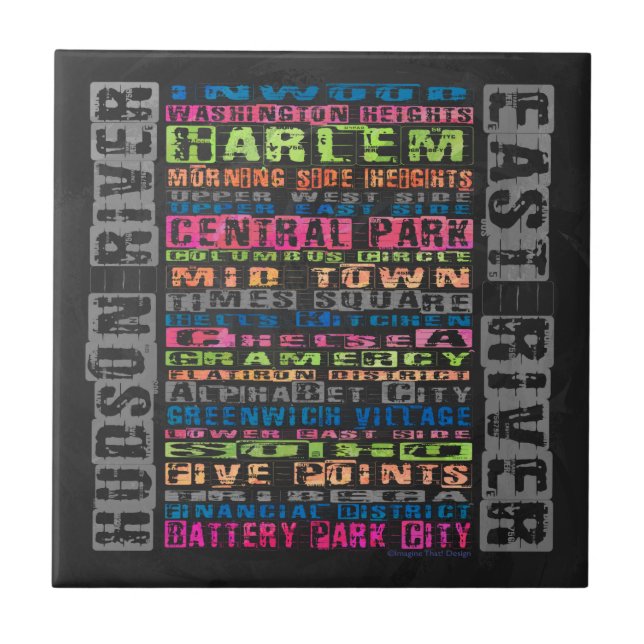 Azulejo De Cerâmica Bairros de Nova Iorque (Frente)