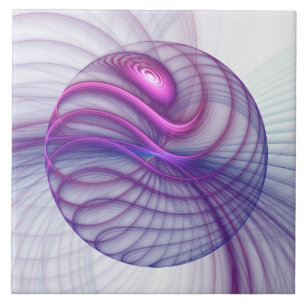 Azulejo De Cerâmica Balanço Encantador Arte Fractal Abstrata Moderna R