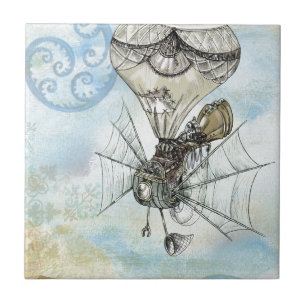 Azulejo De Cerâmica balão de steampunk