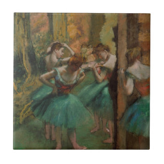 Azulejo De Cerâmica Balé Dancers Pink e Green Edgar Degas