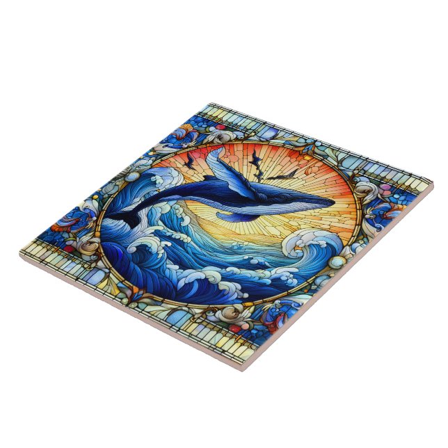 Azulejo De Cerâmica Baleia Dançante Um Vidro Arrependido Janelas Graci (Lateral)