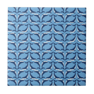 Azulejo De Cerâmica Baleias Azuis Brancas Yin Yang Animal Marinho Ocea