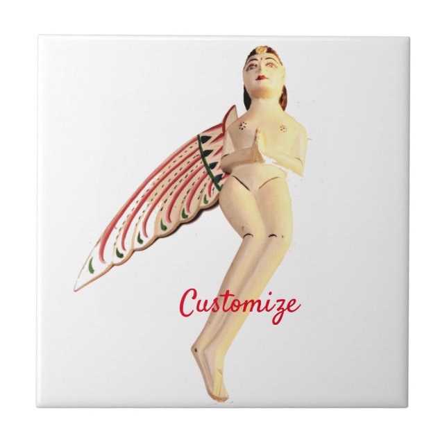 Azulejo De Cerâmica Bali Winged Goddese Thunder_Cove (Frente)