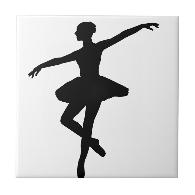 Azulejo De Cerâmica Ballerina branca branca branca Balé simples (Frente)